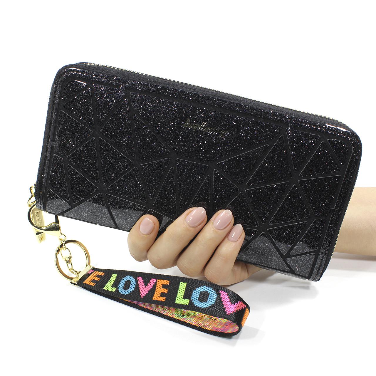 Женский кошелек Baellerry N2823 Black аксессуар для хранения денег визитных карт на змейке