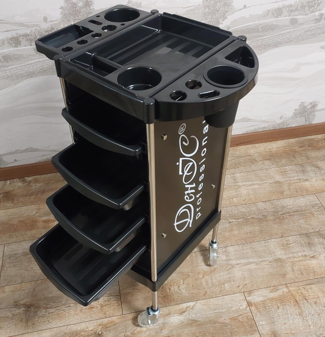 Візок перукарський під'їздне місце майстра ДенІС professional "Чебурашка +" Чорний (1453070718) - фото 11