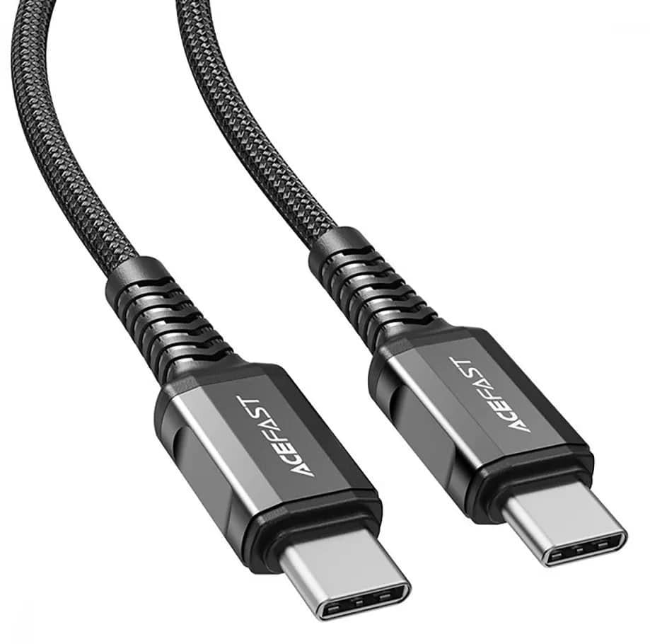 Кабель для зарядки смартфона ACEFAST C1-03 Type-C-Type-C 3 A 1,2 м Черный Кабель для зарядки смартфона ACEFAST C1-03 Type-C-Type-C 3 A 1,2 м Черный