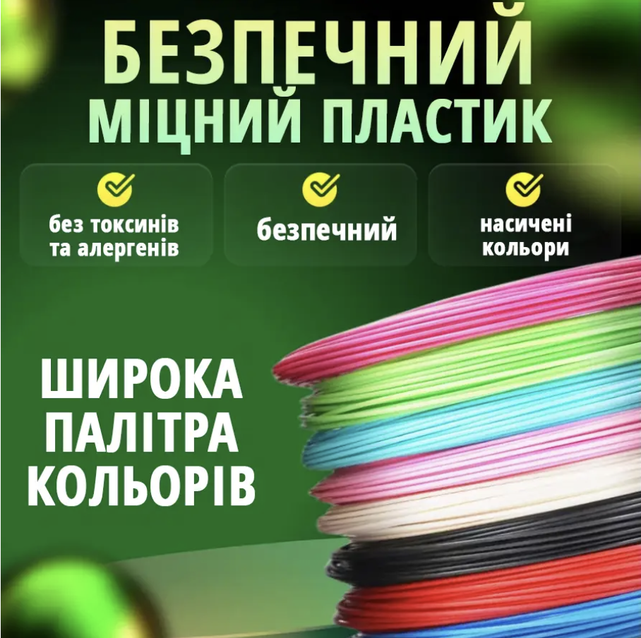 3D-ручка с LCD дисплеем трафаретами и 20 м разноцветного пластика Желтый (Е500180) - фото 6 3D-ручка с LCD дисплеем трафаретами и 20 м разноцветного пластика Желтый (Е500180) - фото 6