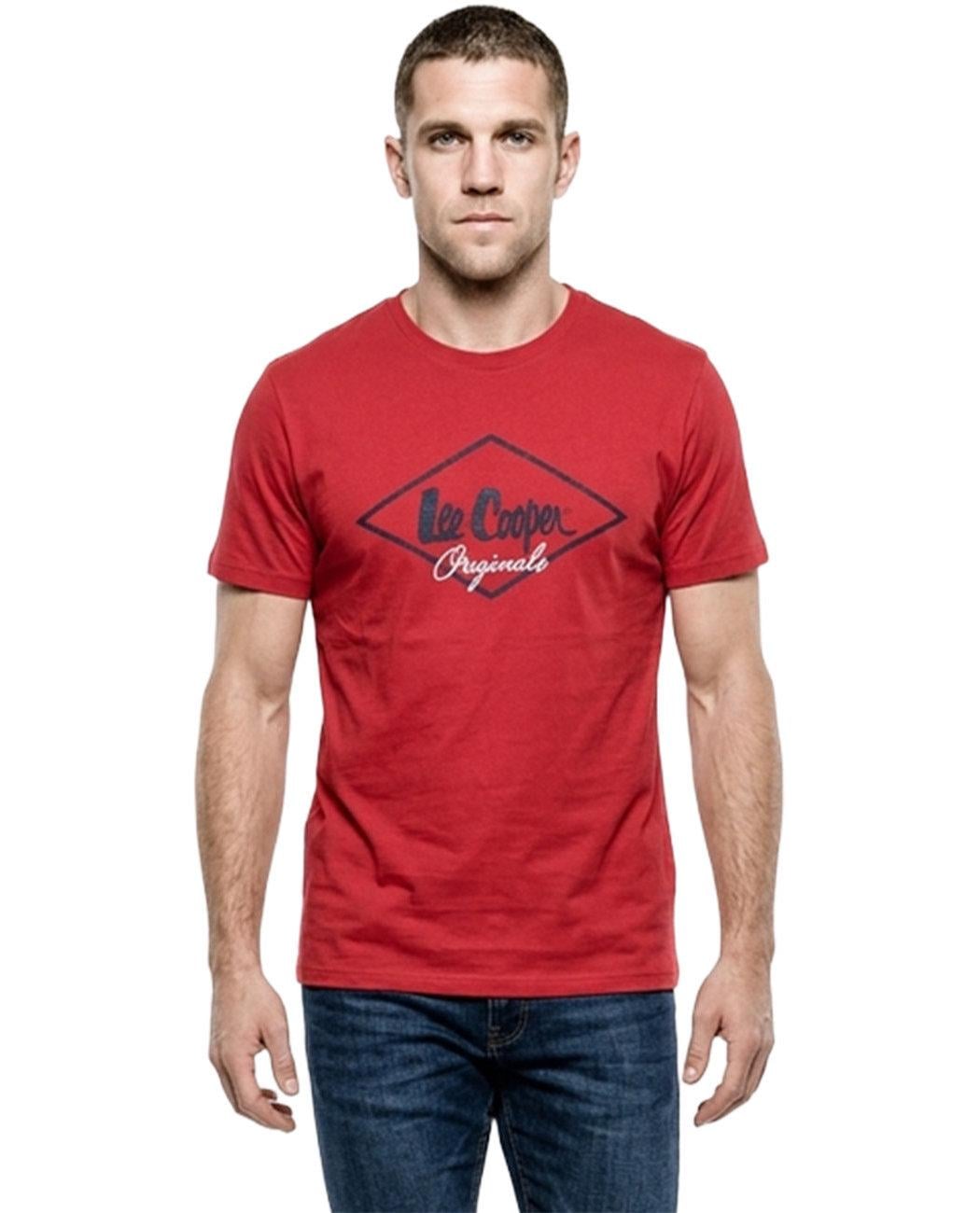 Футболка мужская Lee Cooper Logo Transparent 59711208.2 2XL Красный (2597112085103)