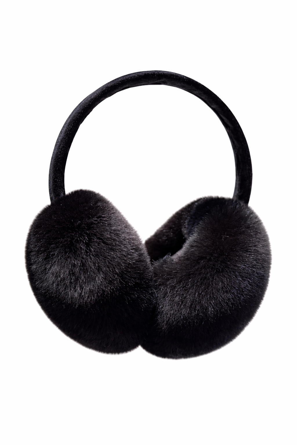 Навушники утеплені універсальні складані плюшеві Чорний (33549842)