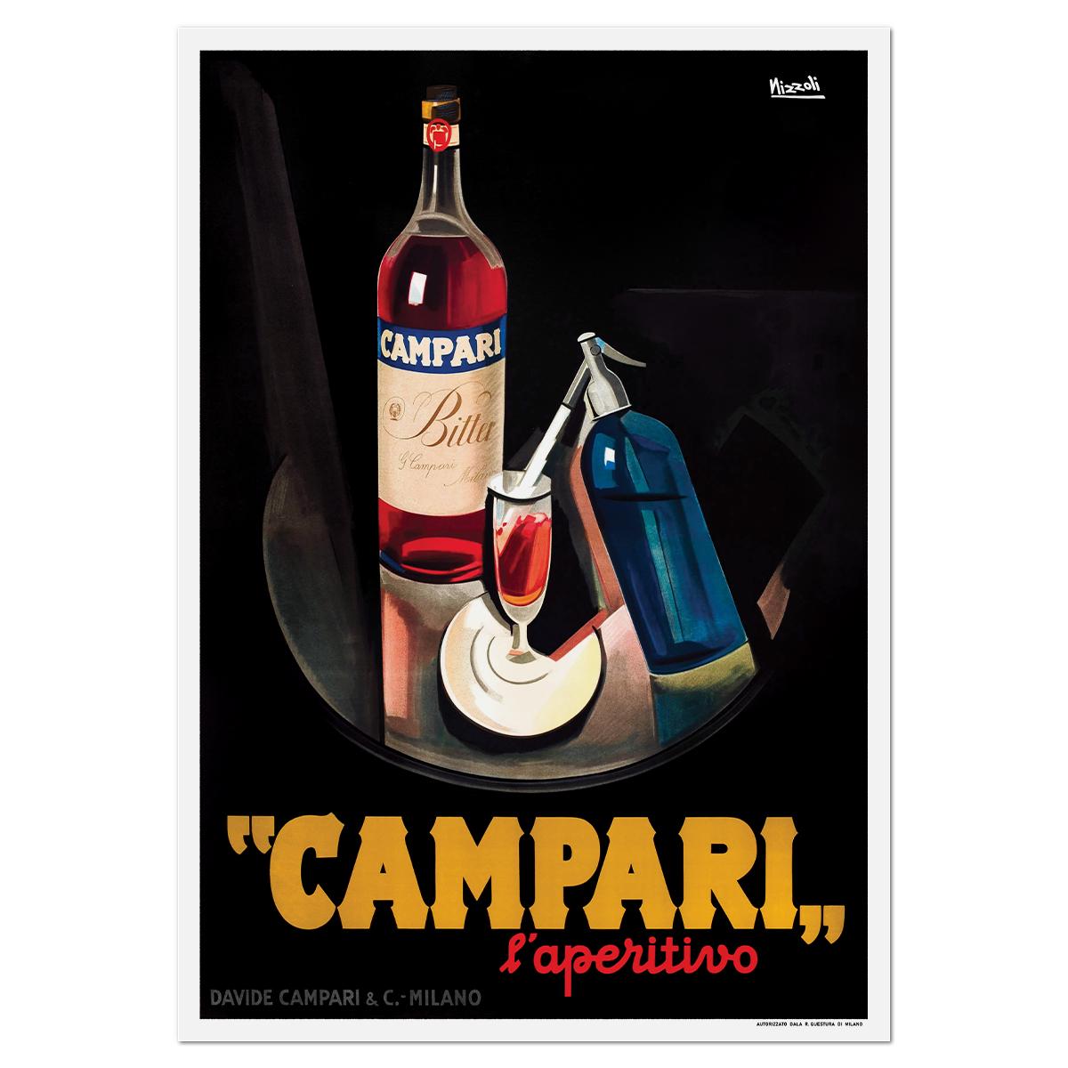 Плакат винтажный Bitter Campari 1926 59x84 см (0019) Плакат винтажный Bitter Campari 1926 59x84 см (0019)