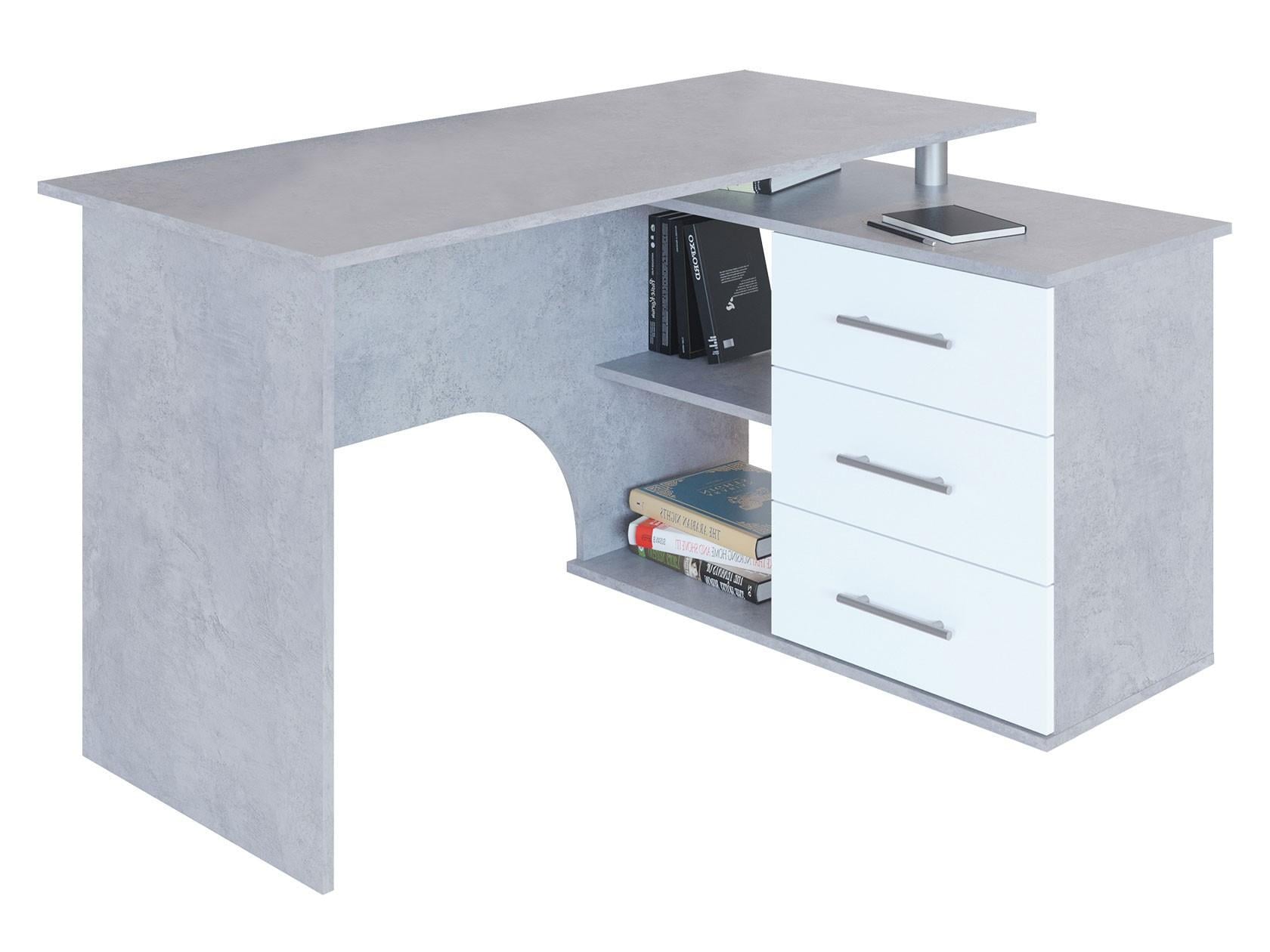 Комп'ютерний стіл кутовий XDesk-09-1 з ящиками справа 1350x744x600/935 мм Сірий (КСXD9...1)