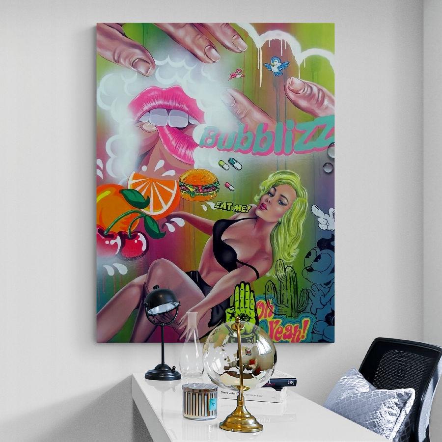 Картина на холсте девушка HolstPrint 60х90 см