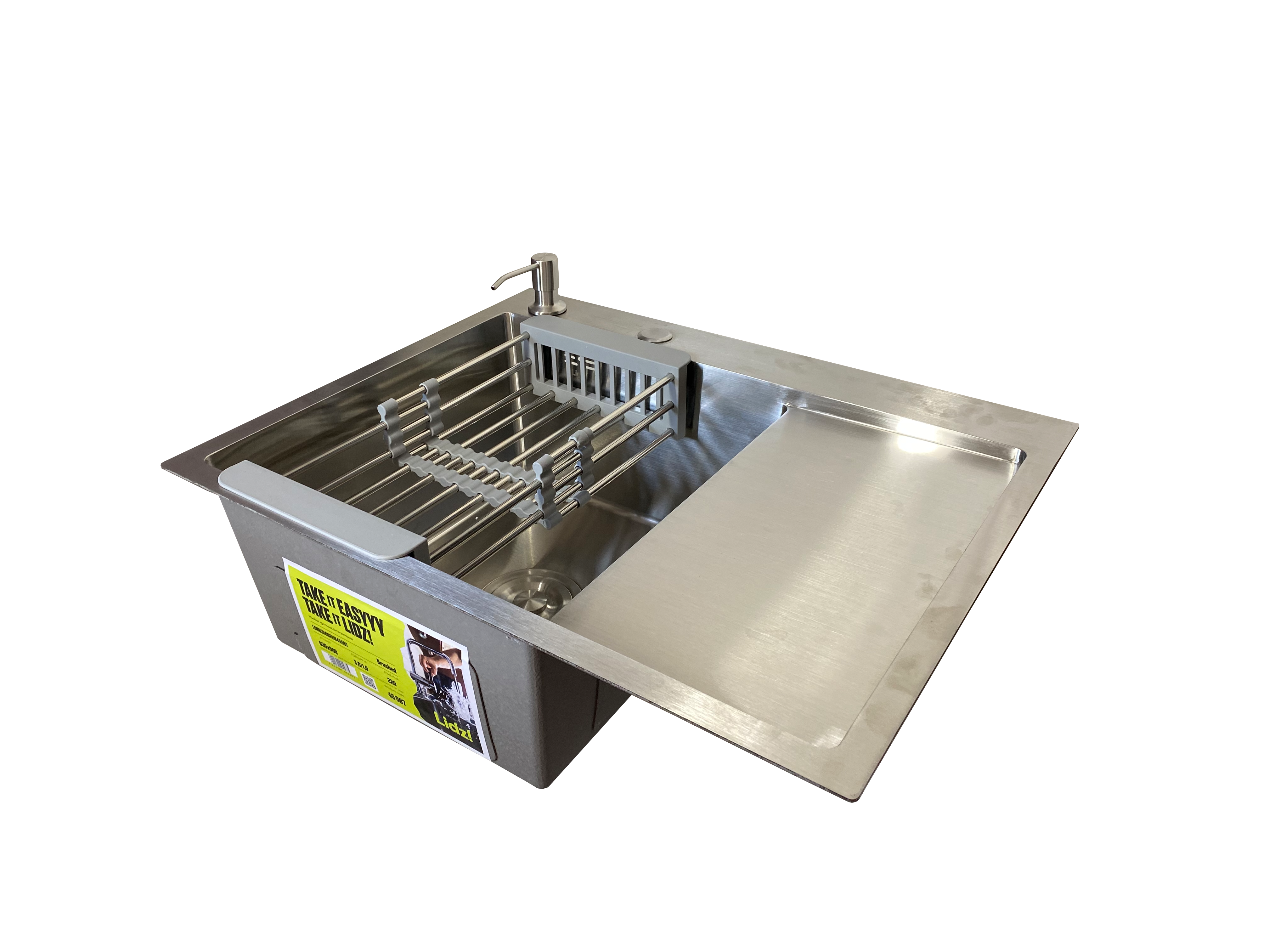 Мойка для кухни Lidz H6350R чаша слева/встраиваемая 3,0/1,0 мм Brush (SD00051711)