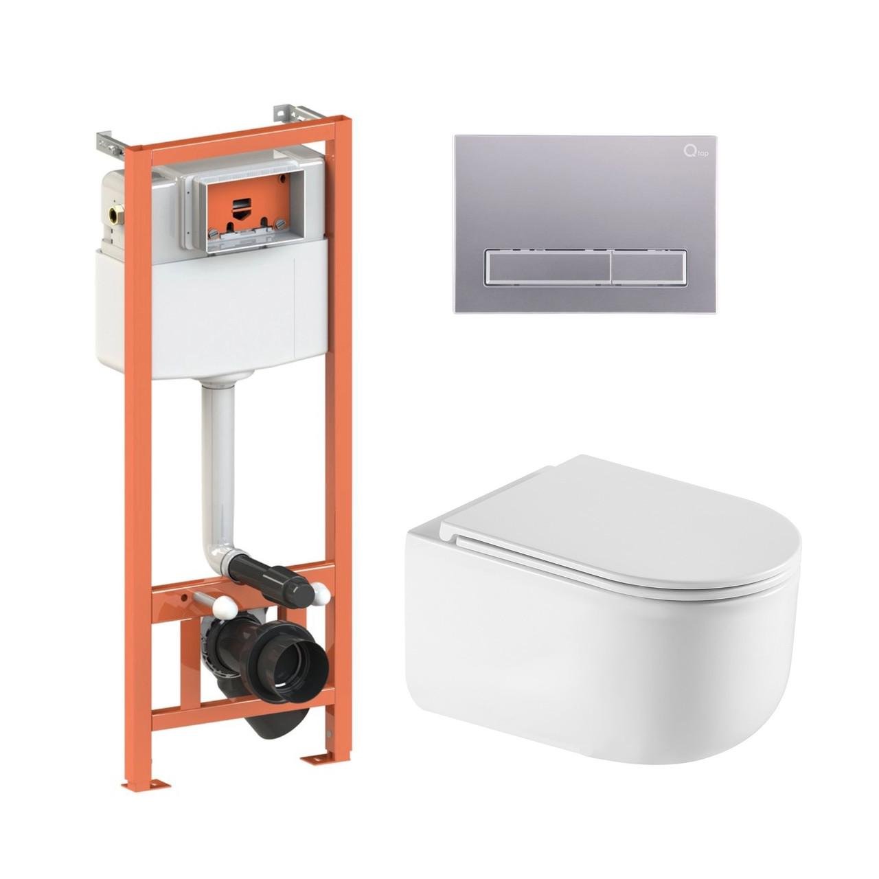 Установка Qtap подвесной унитаз Taurus Ultra Quiet/комплект установки Nest 4в1 линейная клавиша (2611547061) Установка Qtap подвесной унитаз Taurus Ultra Quiet/комплект установки Nest 4в1 линейная клавиша (2611547061)