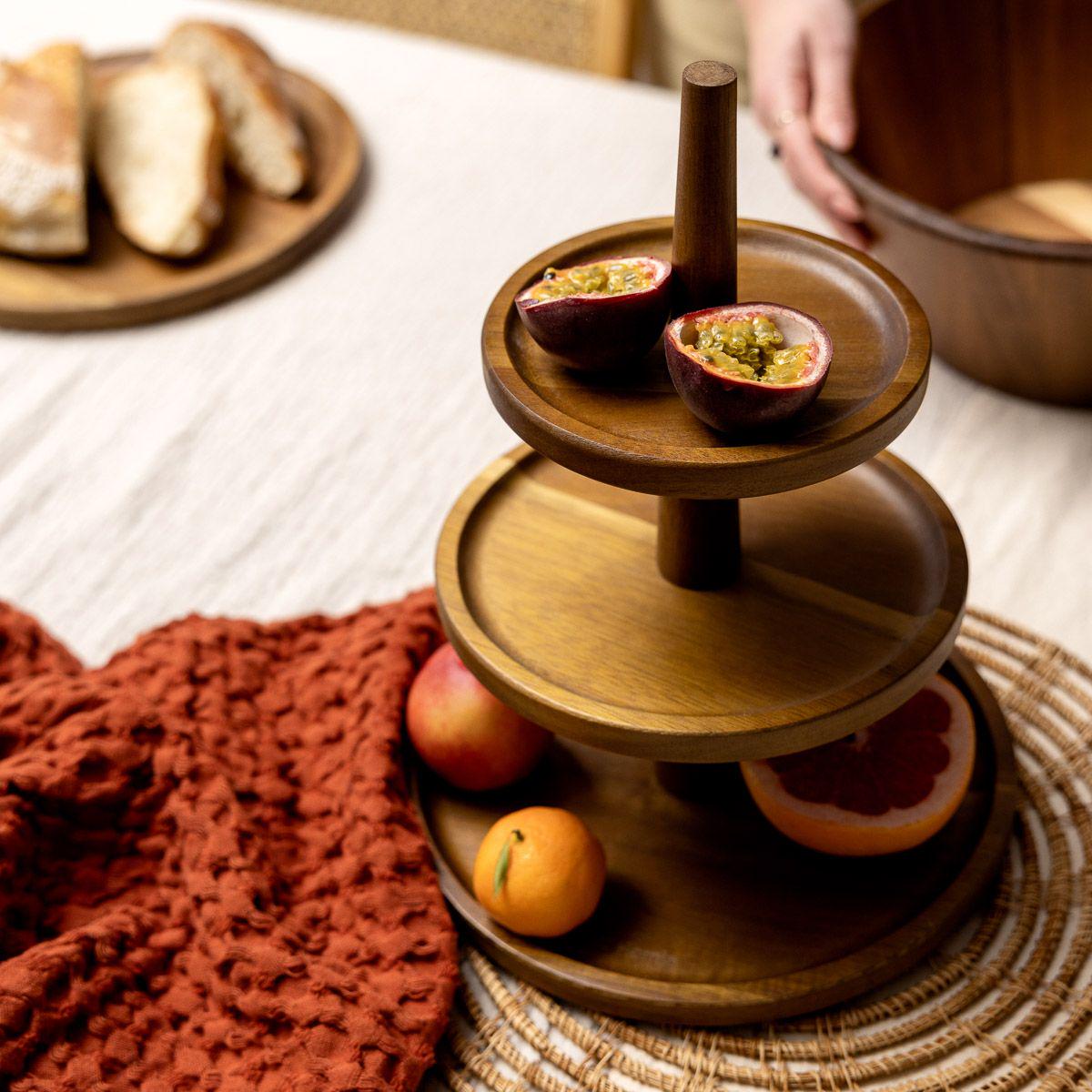 Блюдо сервірувальне триярусне Homla MOOKA 32x25 см Дерево (212618) - фото 3 Блюдо сервірувальне триярусне Homla MOOKA 32x25 см Дерево (212618) - фото 3
