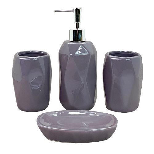 Набор для ванной Stenson TD00613 Edge 4 шт. Purple (578638)