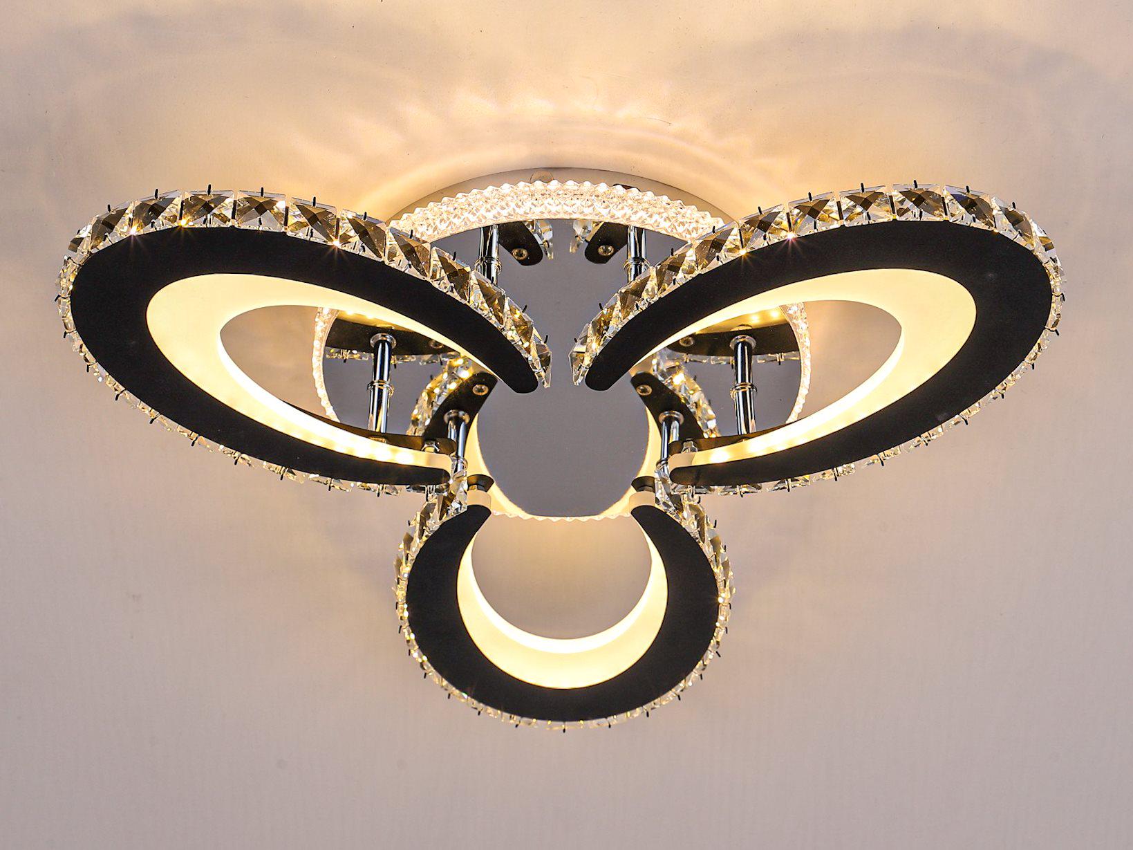 Люстра светодиодная акриловая Sirius GLX-23503-3H 130W Chrome/Black