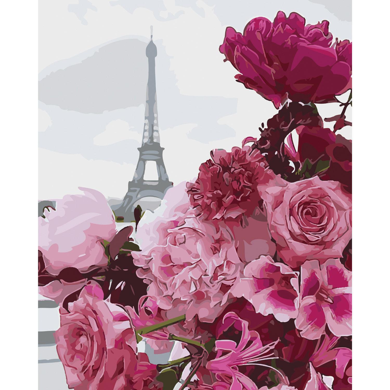 Картина по номерам Strateg Парижский букет 40х50 см (SY6055)