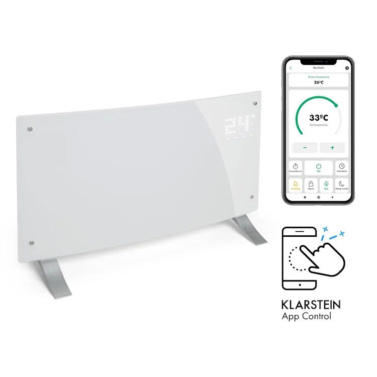 Конвекторний обігрівач KLARSTEIN Bornholm Curved Wi-Fi Білий (10035237) - фото 13