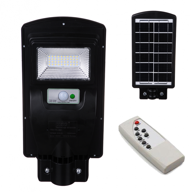 Ліхтар вуличний UKC Solar Street Light 1VPP Remote 45 Вт Чорний - фото 1