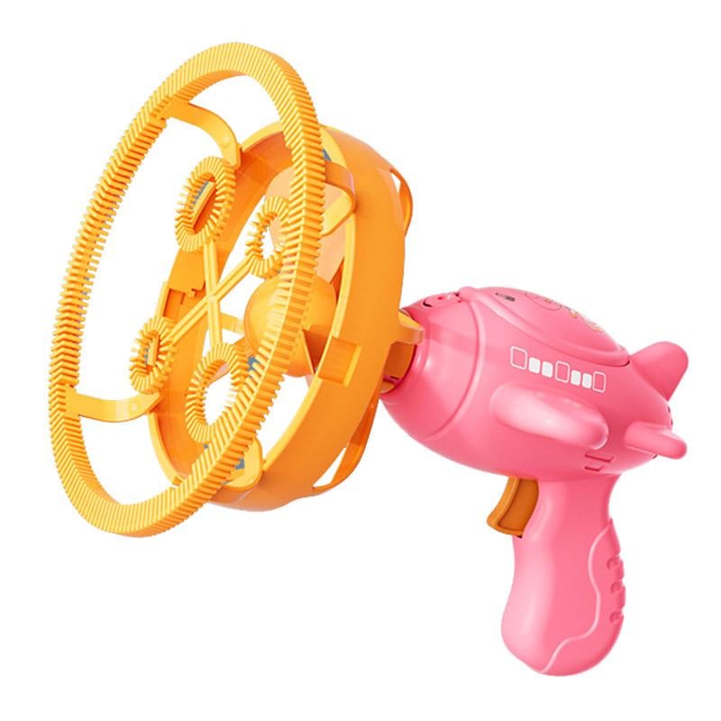 Дитячий іграшковий пістолет для мильних бульбашок H035 Bubble Gun з пропелером 2in1 bottle 250 мл Pink (00000078650_1)