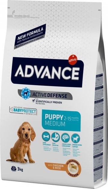 Корм сухой для щенков Advance Dog Medium Chicken & Rice 3 кг (507319)