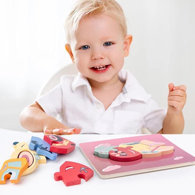 Деревянный мини пазл для малышей Самолет 2+ ML (ML010) - фото 2