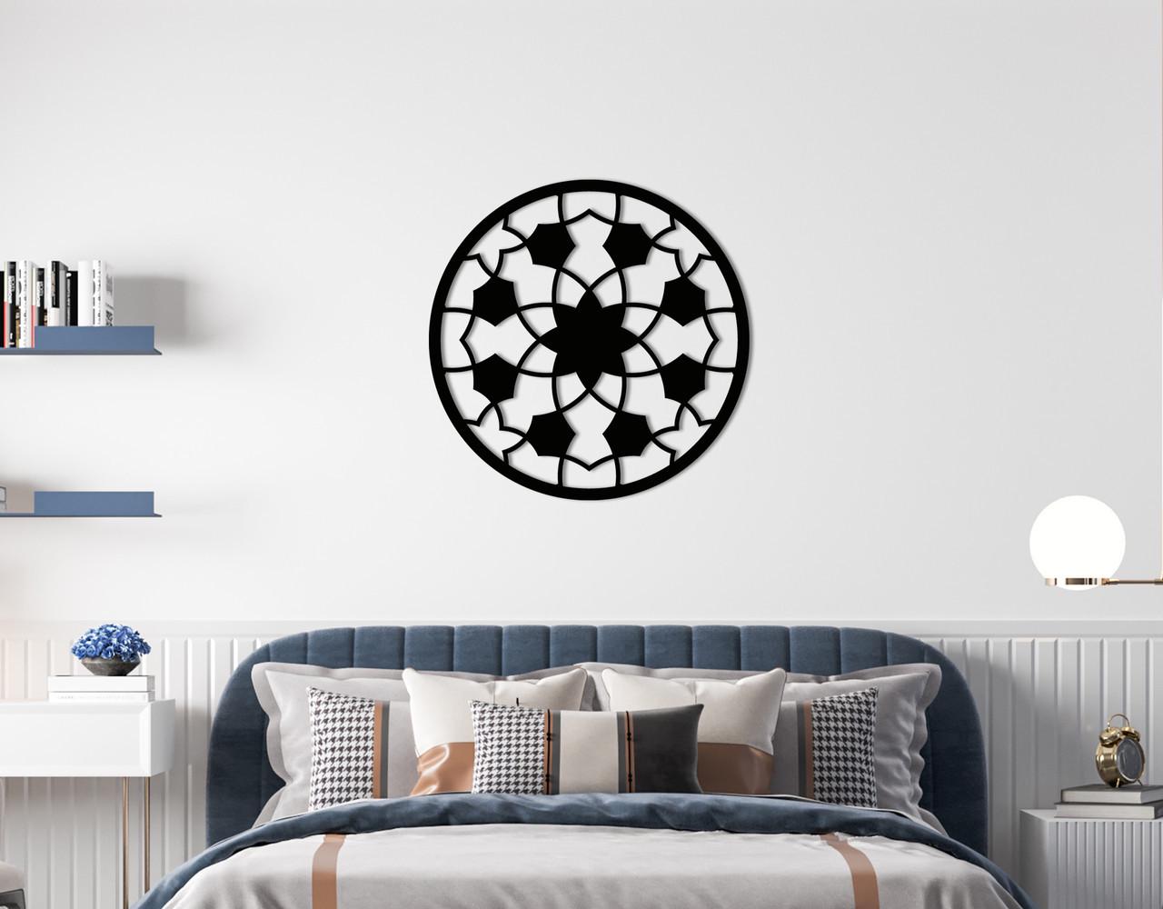 Панно на стену из дерева декоративное Upwood Decor Circle-056 29 40x40 см Black (1579817289)