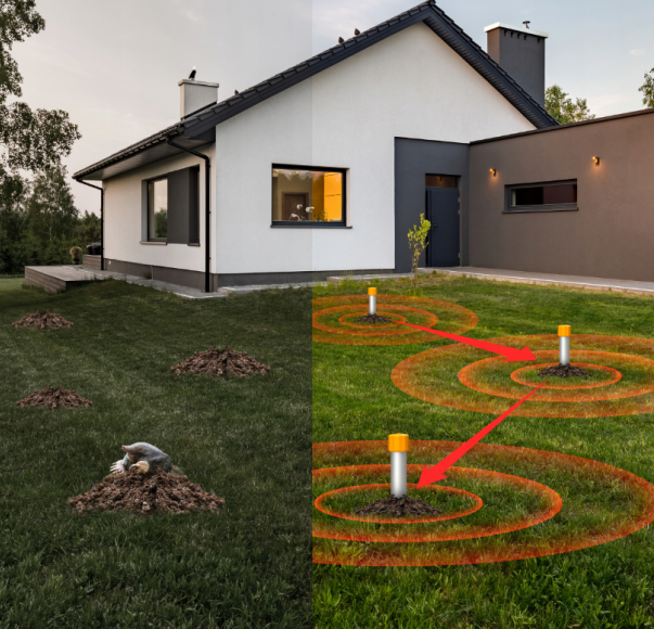 Відлякувач кротів віброакустичний NO PEST Sonic Shock Repeller 1500 1500 м2 - фото 7 Відлякувач кротів віброакустичний NO PEST Sonic Shock Repeller 1500 1500 м2 - фото 7