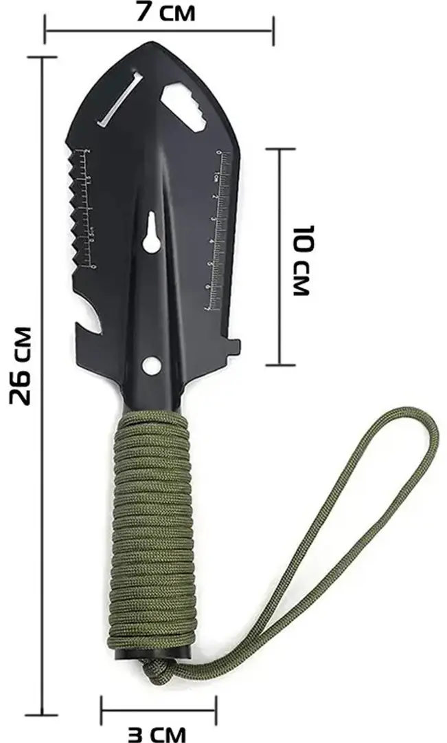 Лопата туристическая 10в1 Camping Shovel CS01 с чехлом (1144) - фото 2