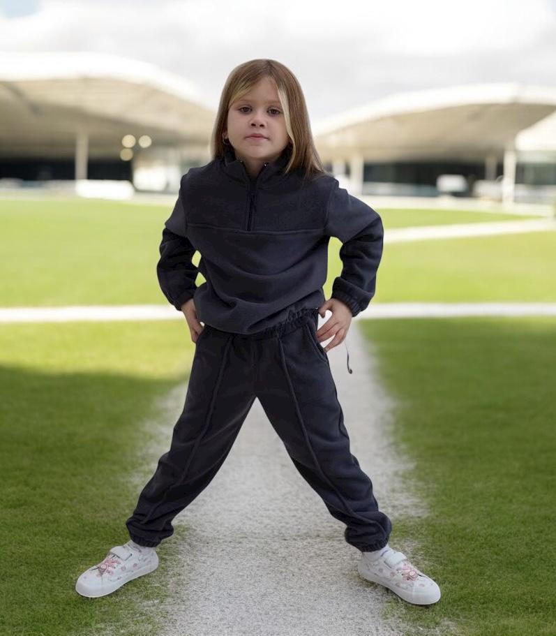 Костюм детский флис-полар 146 см Серый (1088)