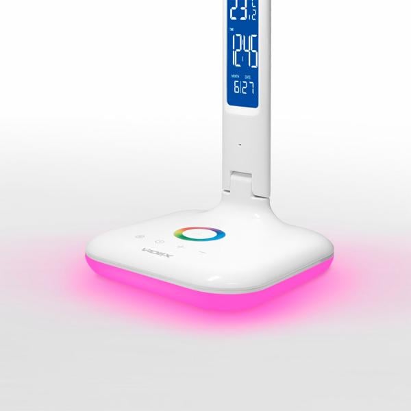 Настольная лампа светодиодная Videx TF05W-RGB 7W с дисплеем и RGB подсветкой корпуса 3000-5500K Белый - фото 9 Настольная лампа светодиодная Videx TF05W-RGB 7W с дисплеем и RGB подсветкой корпуса 3000-5500K Белый - фото 9