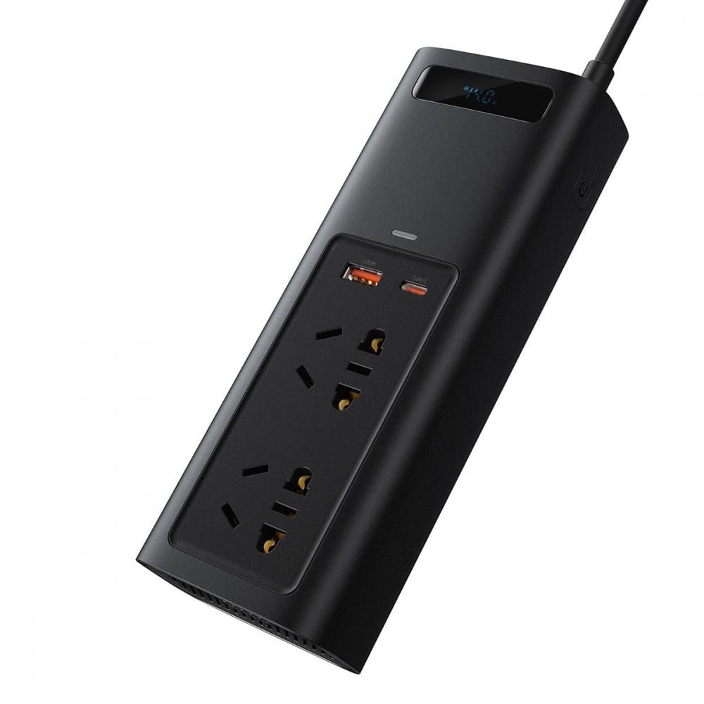 Автомобильный инвертор BASEUS In-car Inverter 150 W 220V CN/EU Черный (33076 black) - фото 6 Автомобильный инвертор BASEUS In-car Inverter 150 W 220V CN/EU Черный (33076 black) - фото 6