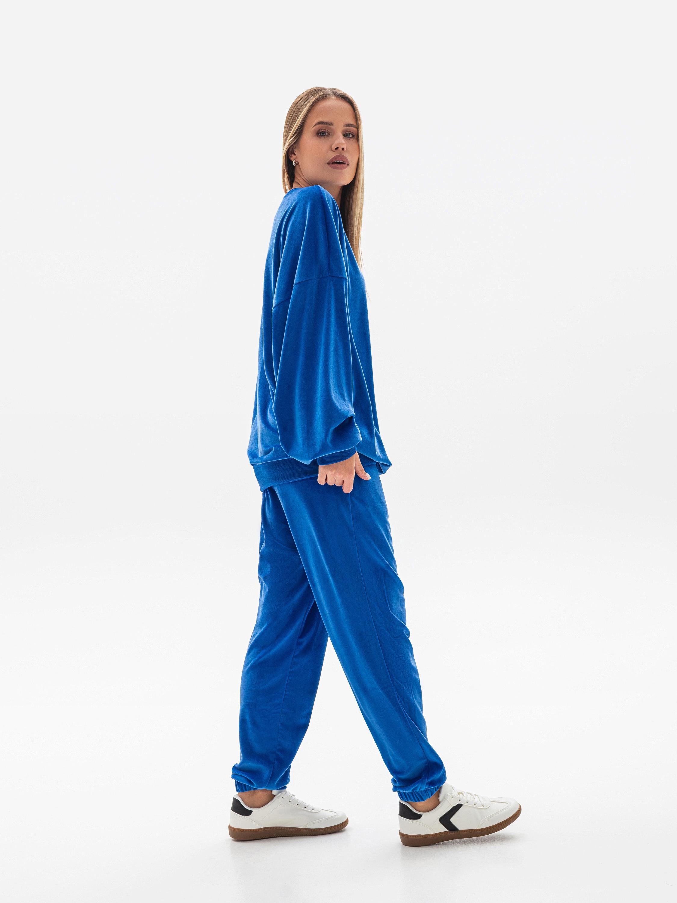 Велюровый женский костюм S/M Синий (1016) - фото 2 Велюровый женский костюм S/M Синий (1016) - фото 2