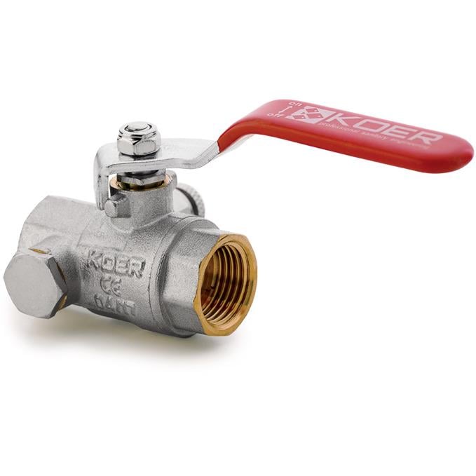 Кран кульовий KOER KR.260 KR0153 3/4" ВВ з дренажем ручка (80832) Кран кульовий KOER KR.260 KR0153 3/4" ВВ з дренажем ручка (80832)