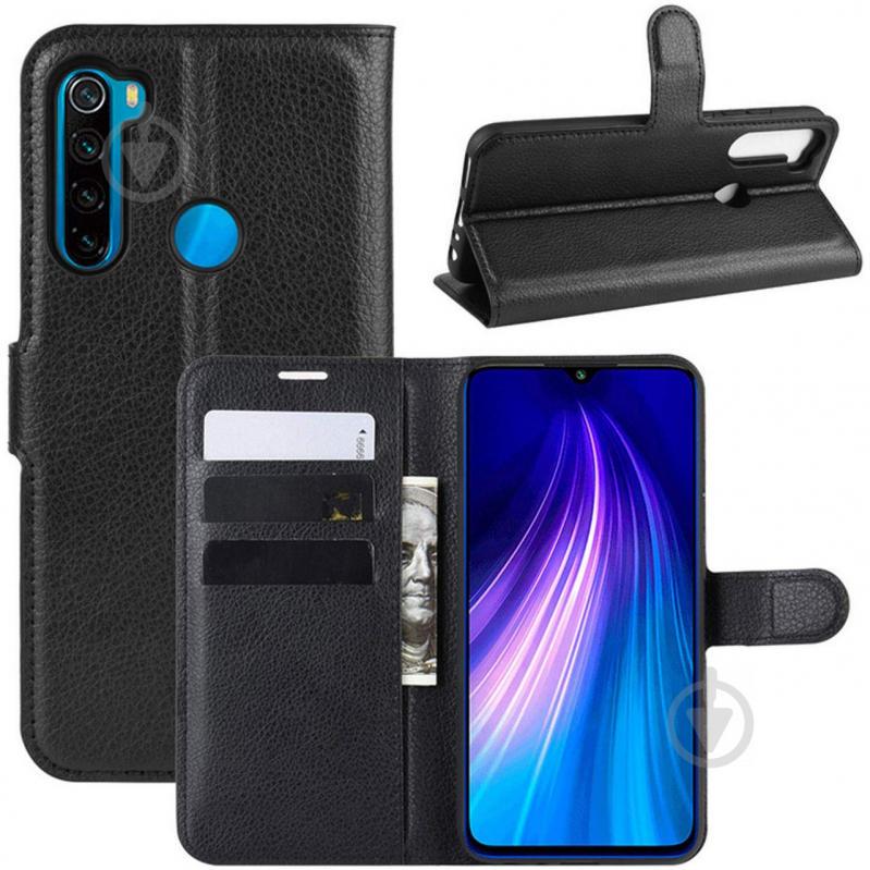 Чохол-книжка Litchie Wallet для Xiaomi Redmi Note 8 Black (hub_iLGS66650) - фото 2