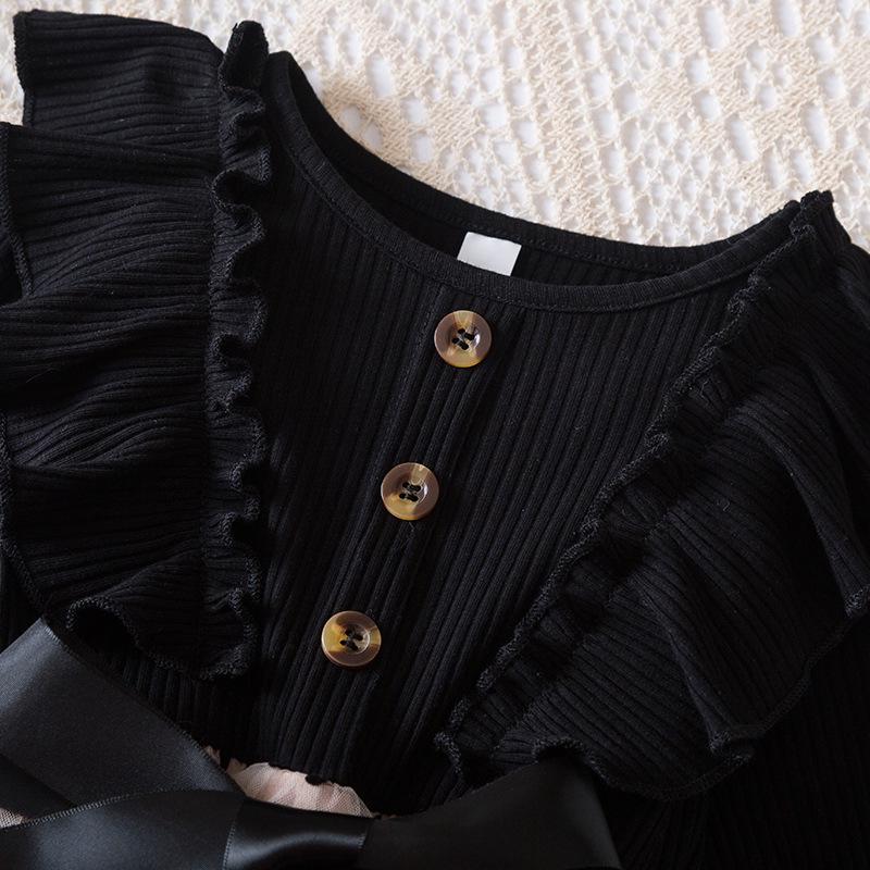 Платье праздничное детское KatyKids Эмилия с длинным рукавом и пышной юбкой в горох 90 см Черный с бежевым (11055360400) - фото 6 Платье праздничное детское KatyKids Эмилия с длинным рукавом и пышной юбкой в горох 90 см Черный с бежевым (11055360400) - фото 6