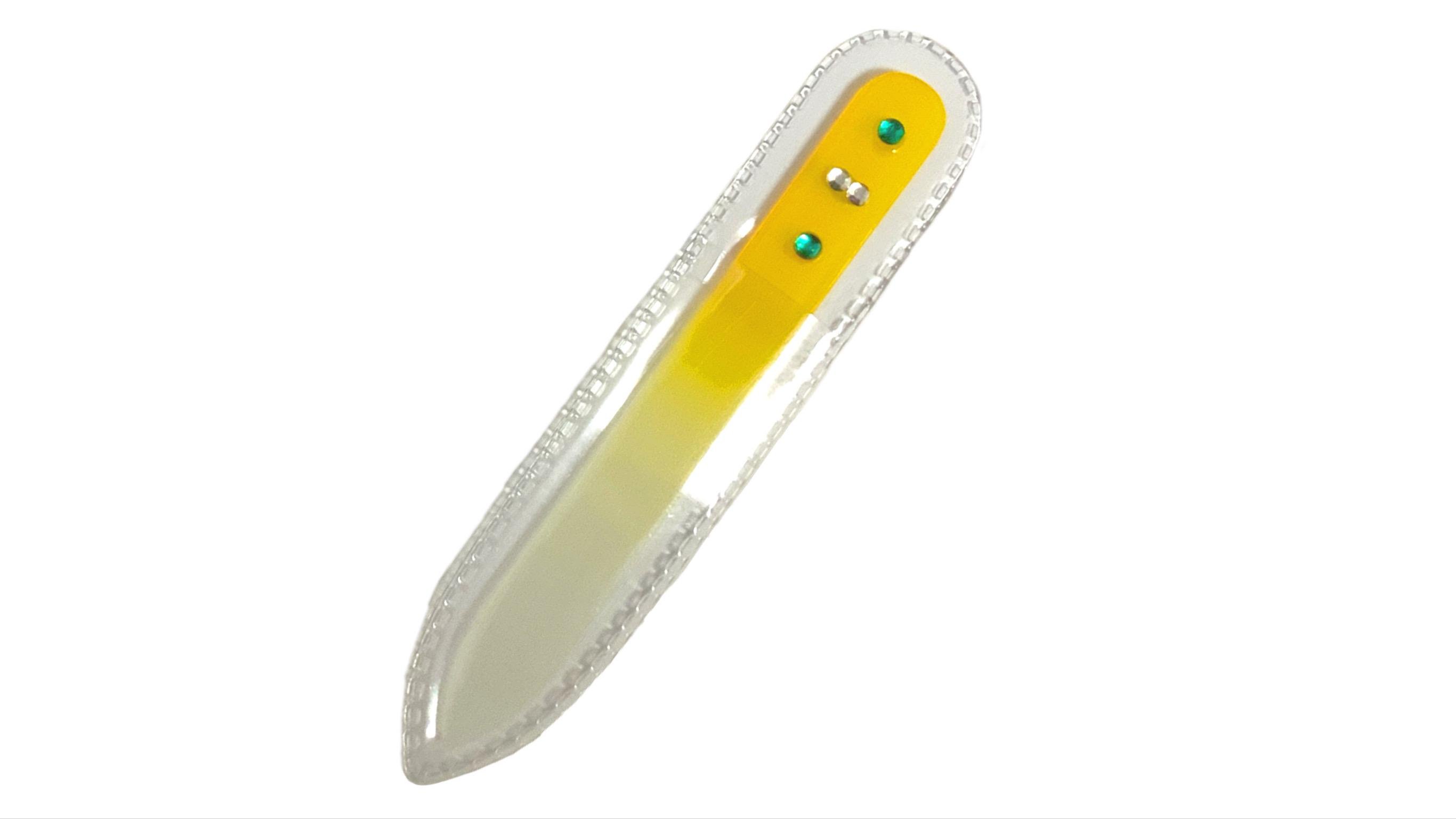 Пилочка стеклянная со стразами заостренная 9 см