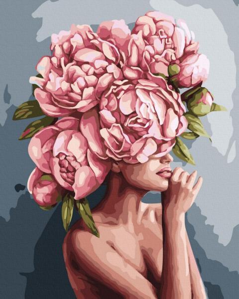 Картина по номерам Brushme Цветы Прикосновение пионов 40х50 см в термопакете (GX41156)