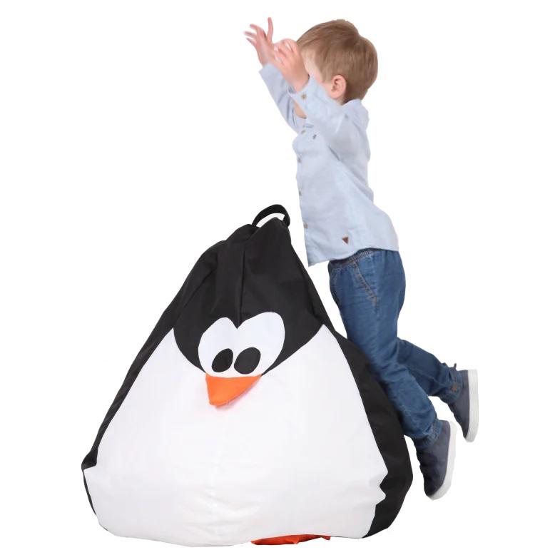 Крісло мішок Пінгвін 80х100 см Чорний (31252-Нов) - фото 4 Крісло мішок Пінгвін 80х100 см Чорний (31252-Нов) - фото 4
