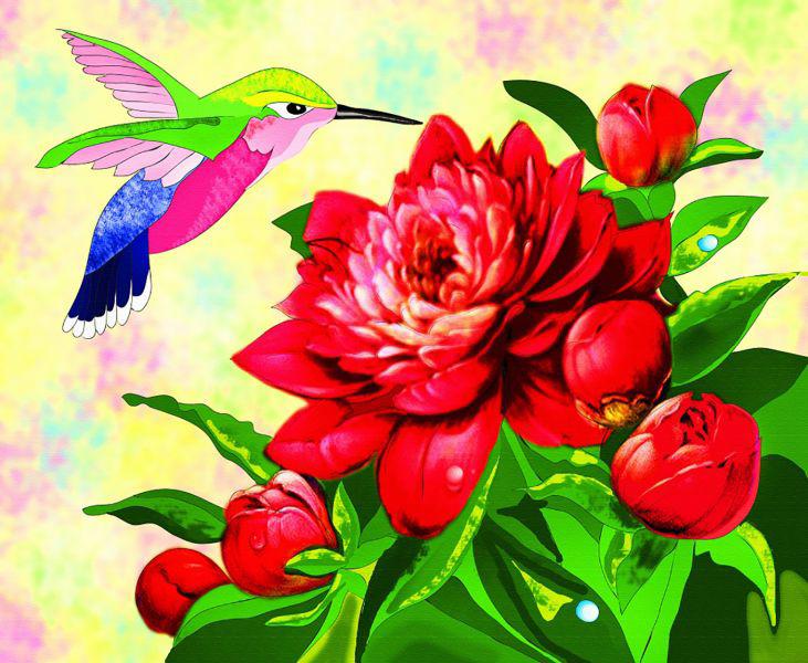 Картина за номерами Ідейка Яскрава пташка 25x30 см (Id-7132/2)