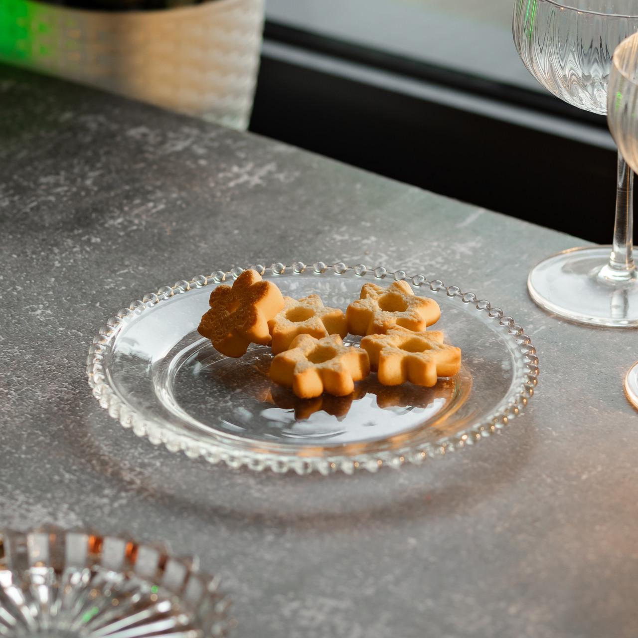 Тарілка десертна скляна Перлини HP-YH-65 18,5 см (A-033658) - фото 5