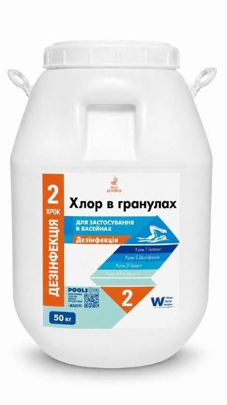 Хлор быстрого действия Water World Window дихлоризоцианурат натрия гранулы бочка 50 кг (0802450)