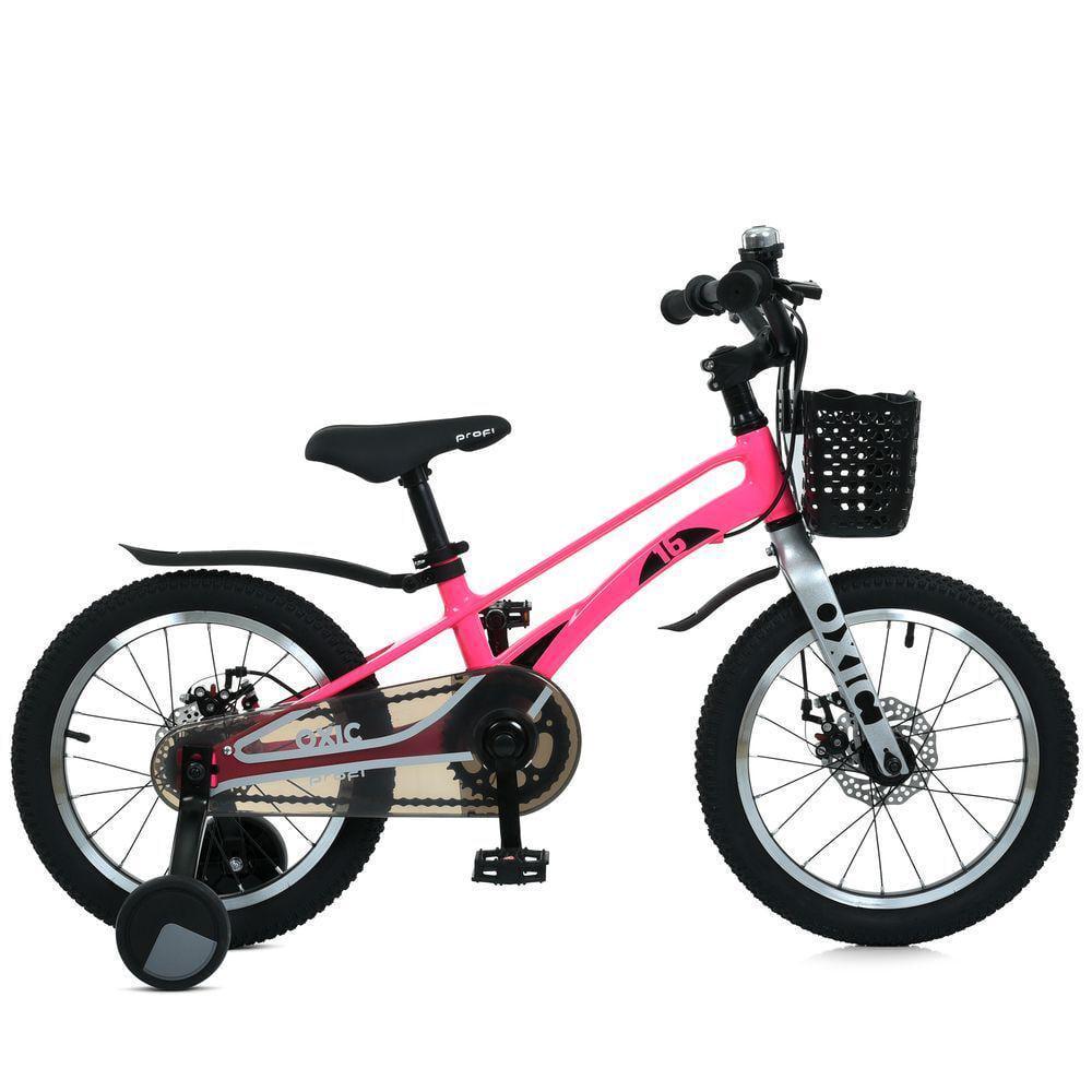 Дитячий велосипед PROF1 Oxic 16" магнієвий з кошиком Рожевий - фото 2 Дитячий велосипед PROF1 Oxic 16" магнієвий з кошиком Рожевий - фото 2