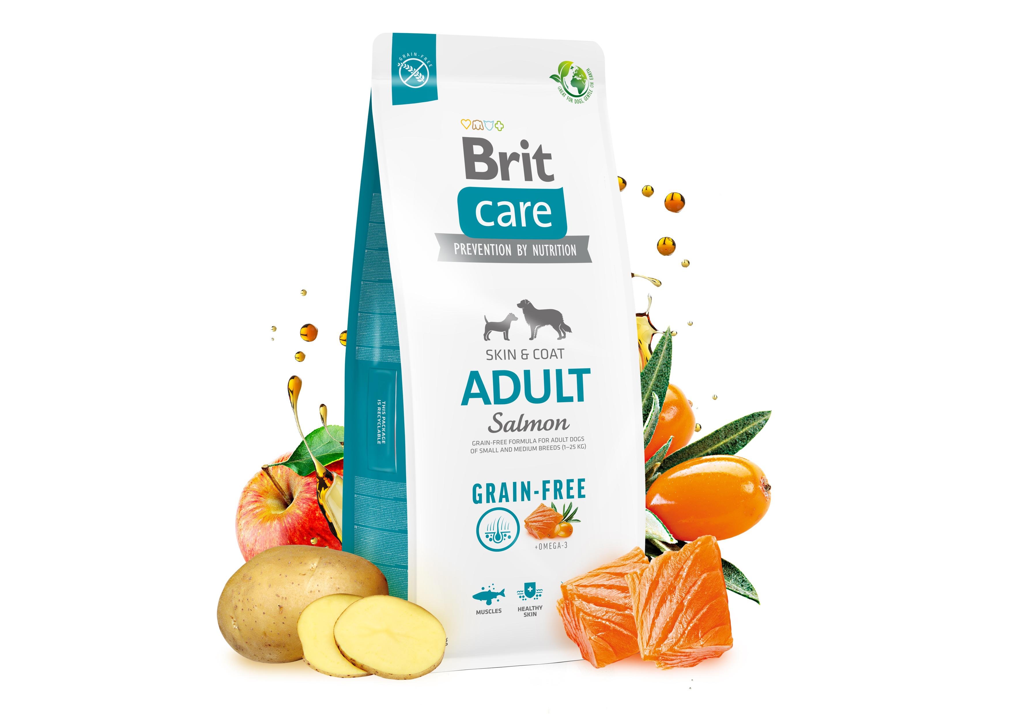 Корм для собак маленьких и средних пород Brit Care Dog Grain-free беззерновой с лососем 12 кг (172198) - фото 2