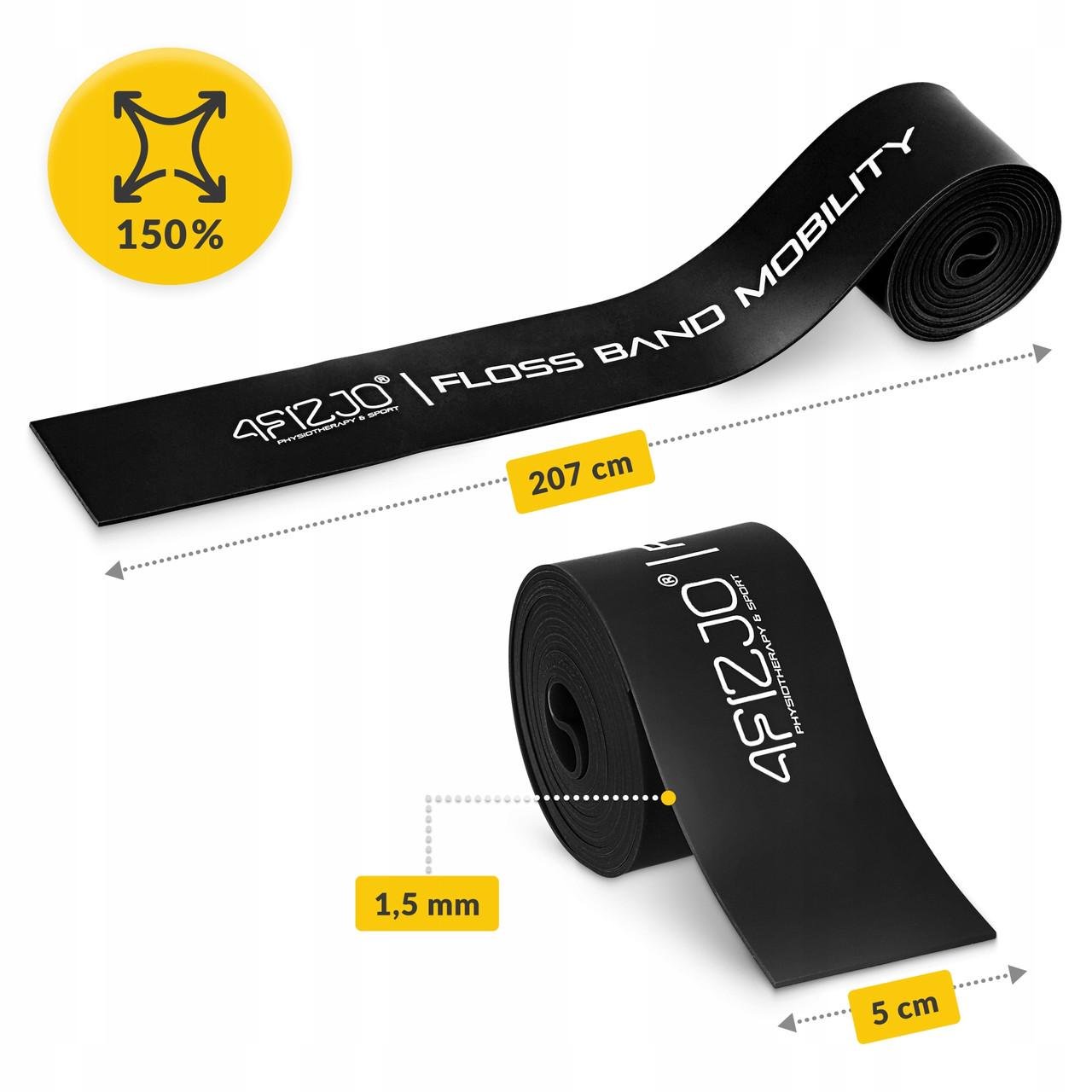 Стрічка компресійна для флоссингу 4fizjo Floss Band 207x5x0,15 см Black (P-5907222931882) - фото 8 Стрічка компресійна для флоссингу 4fizjo Floss Band 207x5x0,15 см Black (P-5907222931882) - фото 8