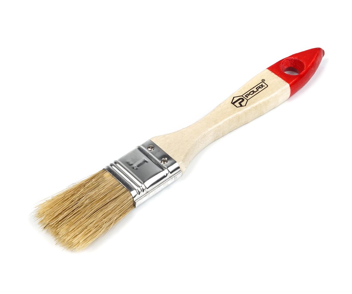 Кисть малярная Polax флейцевая деревянная ручка Стандарт 1" (11-002)