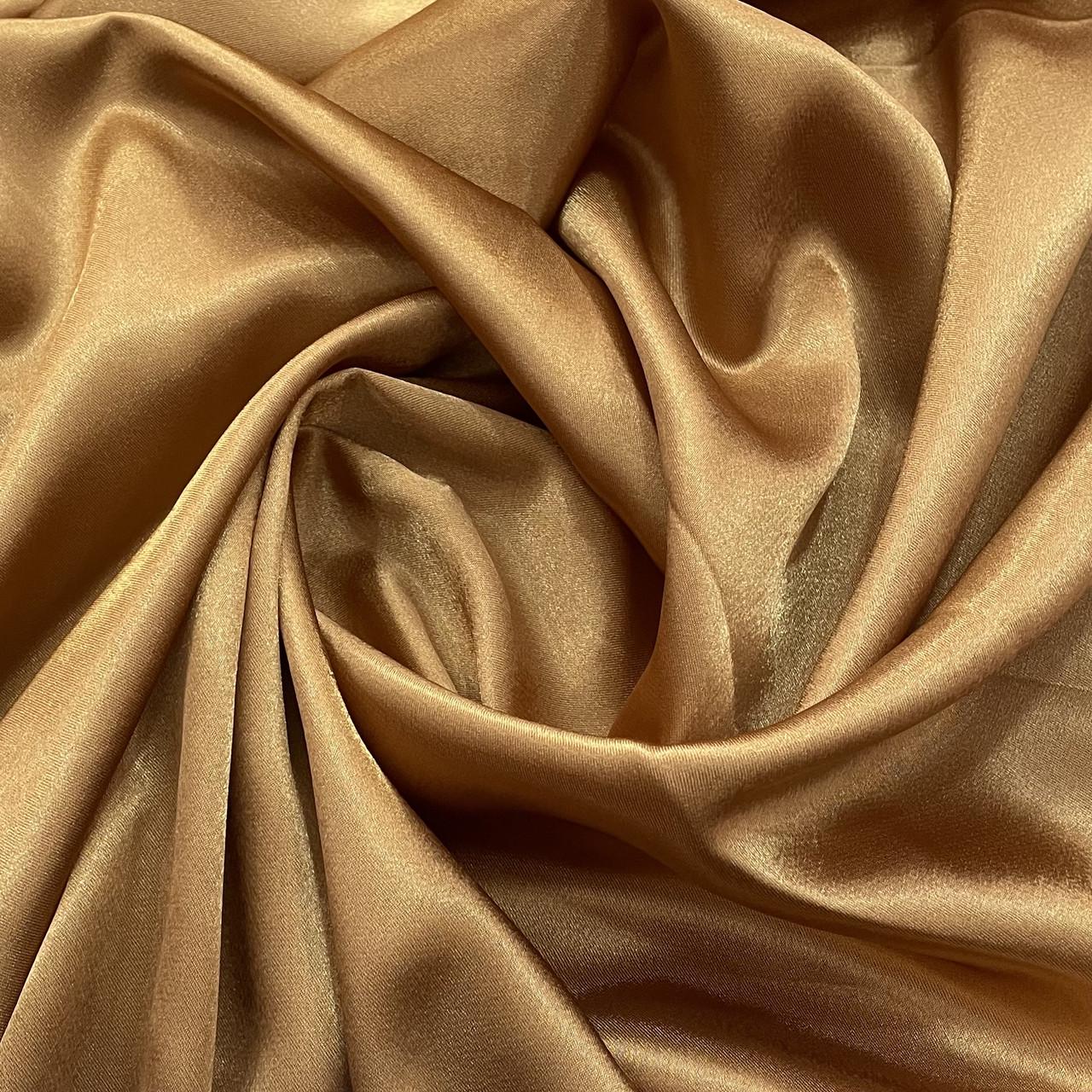 Ткань атлас креп-сатин Золотистый (25021728) - фото 2 Ткань атлас креп-сатин Золотистый (25021728) - фото 2