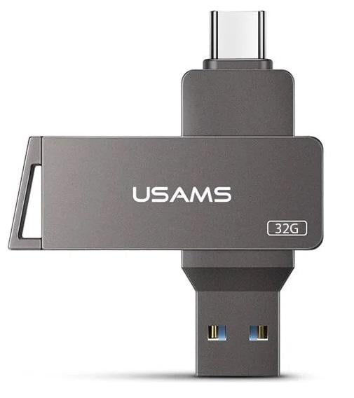 Флешка USAMS US-ZB199 Type-C OTG USB3.0 32Гб Сірий
