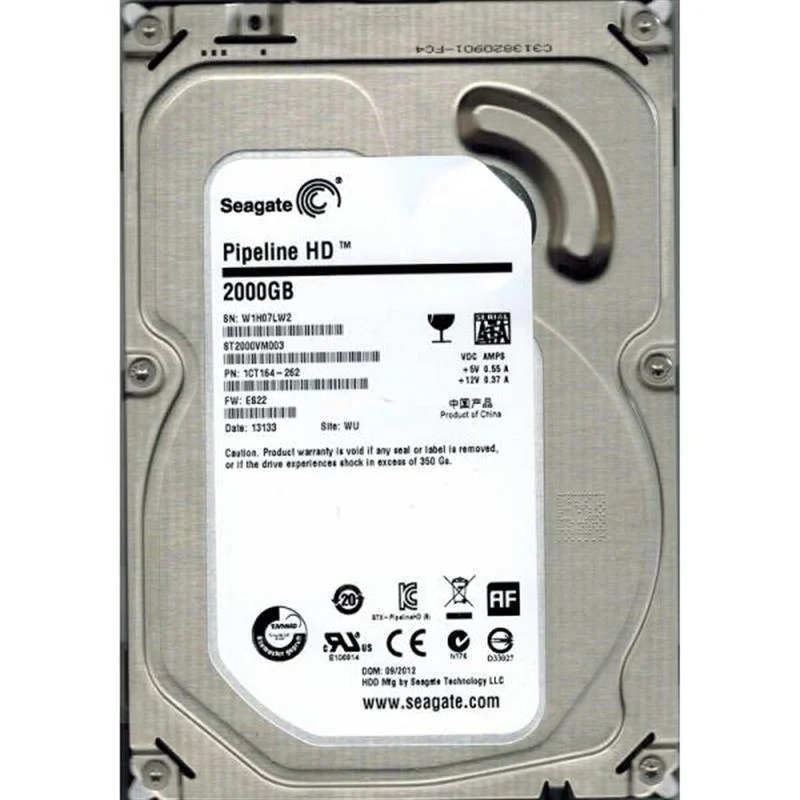 Жесткий диск HDD SATA 2.0TB Seagate Pipeline HD 5900rpm 64MB (_ST2000VM003)