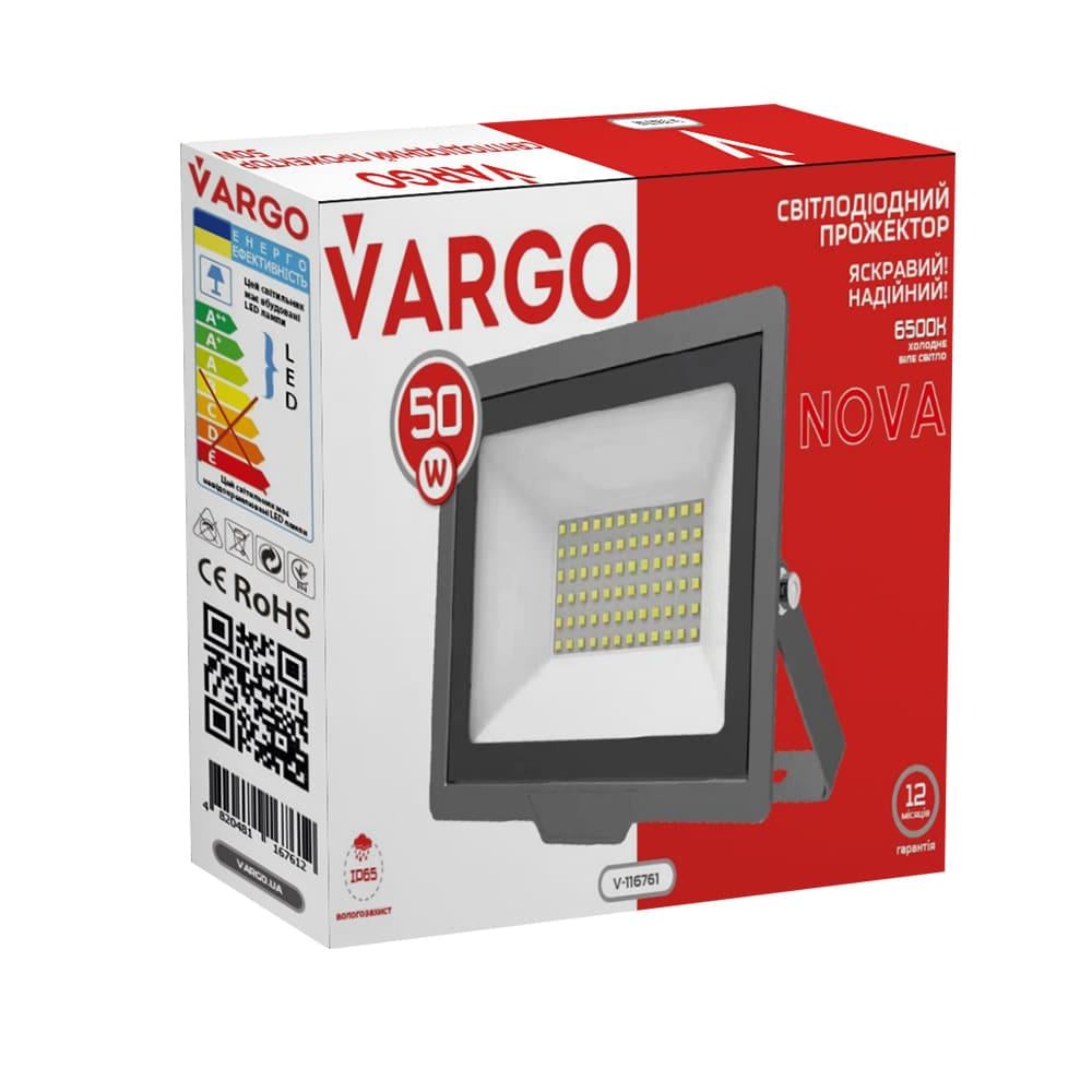 Прожектор LED Vargo 50 W 220 V 4500 lm 6500 K (V-116761) - фото 4