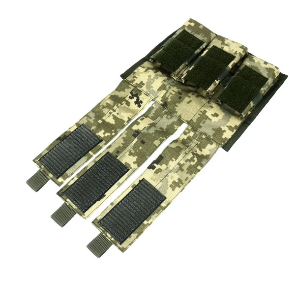 Підсумок під 3 магазини Cordura 1000D з клапаном Піксель - фото 3 Підсумок під 3 магазини Cordura 1000D з клапаном Піксель - фото 3