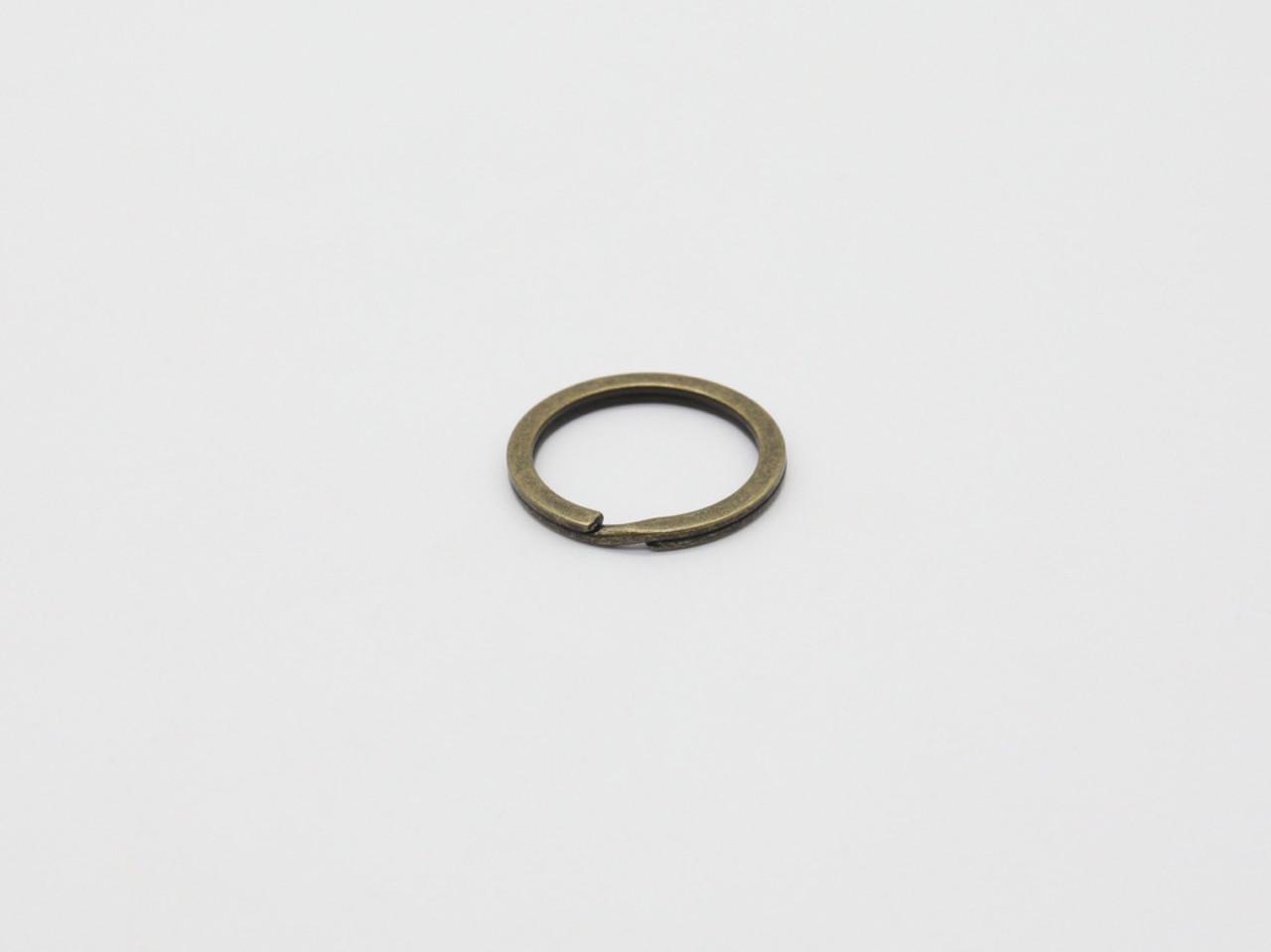 Кольцо для ключей плоское 25 мм Старая латунь (695332640)