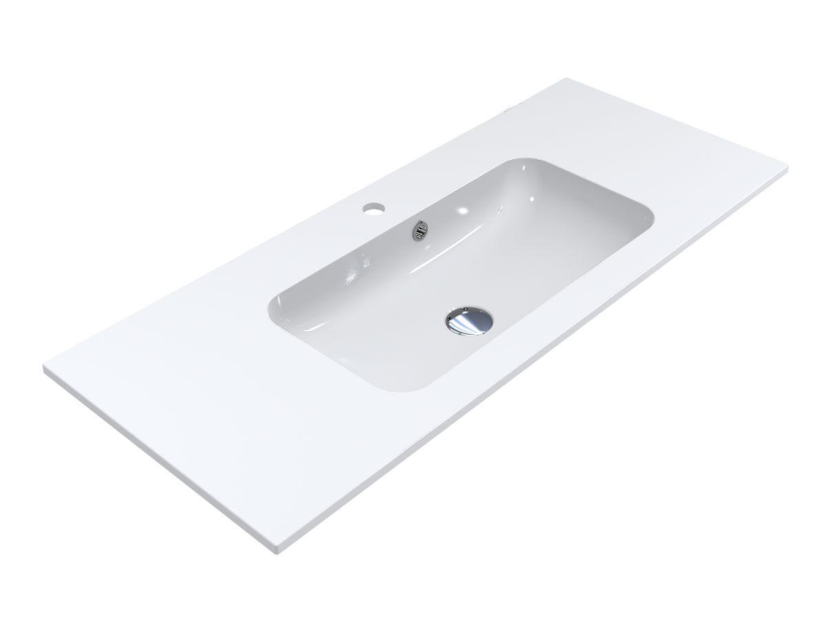 Умивальник Miraggio DELLA 1100 з литого мрамору глянсовий Білий (83995)