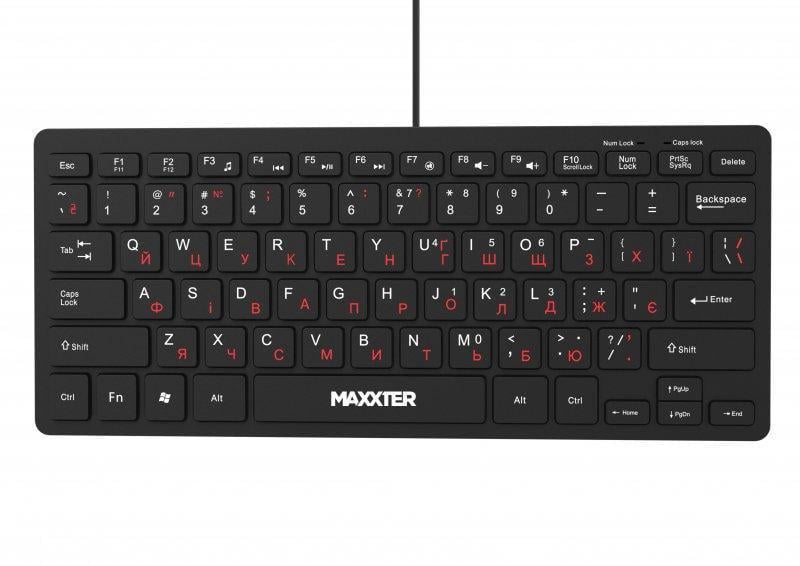 Клавиатура Maxxter KBM-C01B-UA USB 78 кнопок 1,8 м Черный