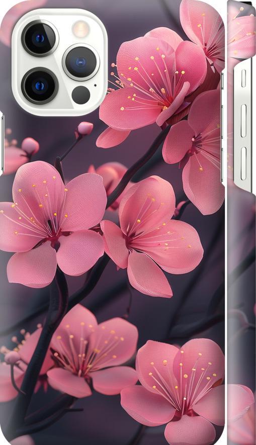 Чехол на iPhone 12 Пурпурная сакура (6075c-2053-42517)