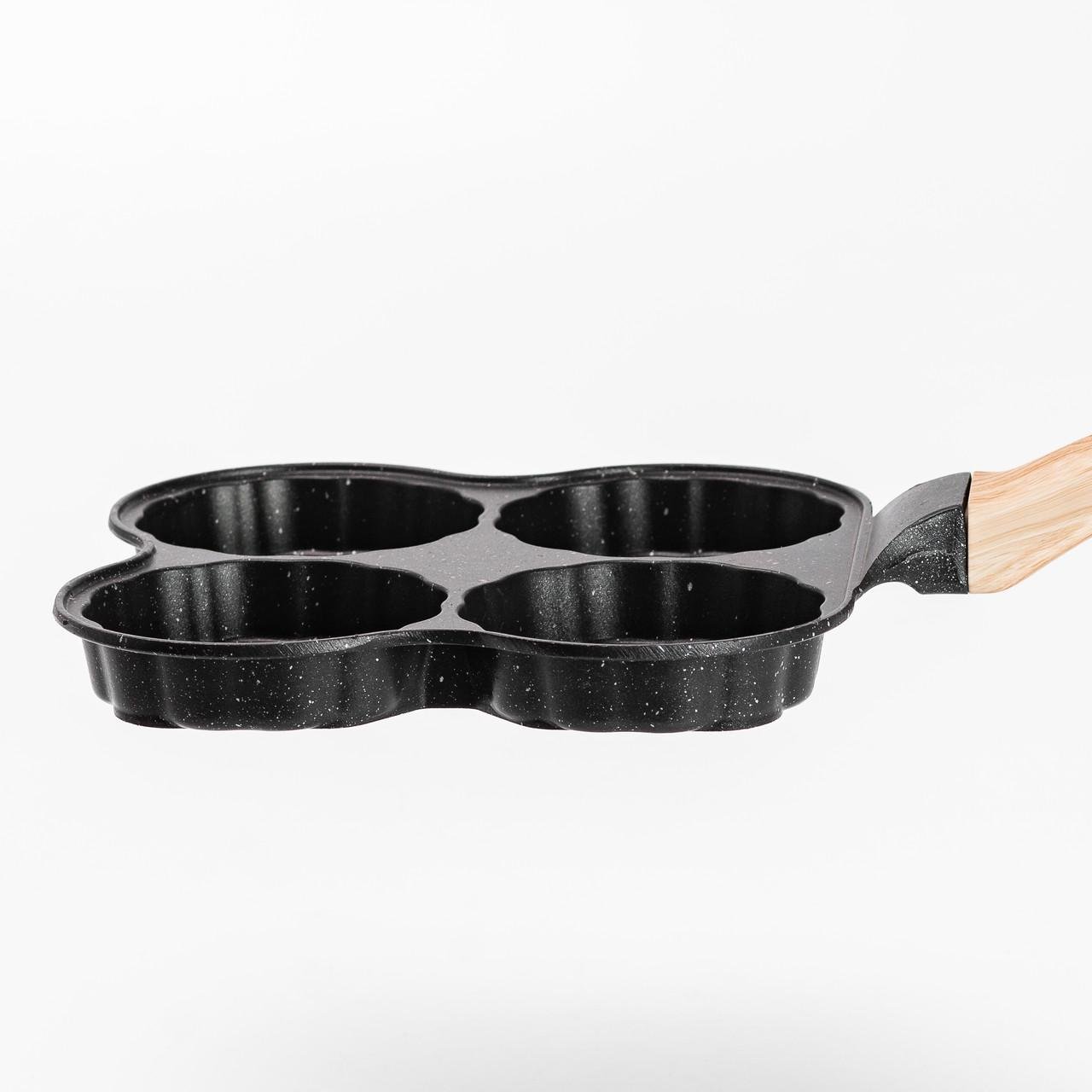 Сковорода для оладьев/яиц/панкейков антипригарная порционная на 4 секции (4882) - фото 7